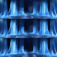 蓝色光幕